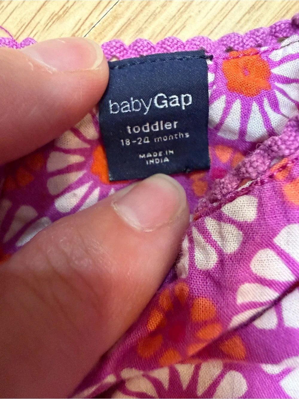 babyGap 18-24M Purple Floral Peplum Long Sleeve Blouse Cotton Girls Top Ruffle